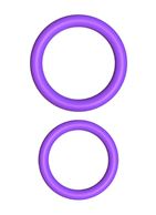 Набор из двух фиолетовых эрекцонных колец Max Width Silicone Rings