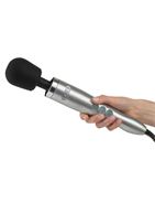 Серебристый вибратор Doxy Die Cast Wand Massager - 34 см.