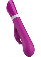 Ярко-розовый вибратор-кролик Bwild Deluxe Bunny (19,3 см)