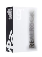 Чёрный вибратор-реалистик Vibrating Realistic Cock 9 With Scrotum - 23,5 см.