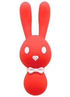 Оранжевый вибростимулятор-зайчик Dorcel - 16 см.