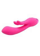 Розовый вибратор INDULGENCE Rechargeable Frolic Bunny (18,7 см)