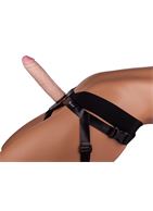 Черные трусики с двумя насадками - Экзотик-Linda (15,2 и 10 см)
