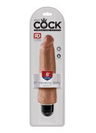 Кофейный вибратор реалистик 8" Vibrating Stiffy (24,8 см)