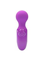 Фиолетовый мини-вибратор с шаровидной головкой Mini Stick