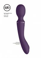 Фиолетовый вибромассажер Enora - 22 см.
