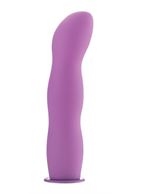 Фиолетовый страпон Deluxe Silicone Strap On 8 Inch с волнистой насадкой - 20,5 см.