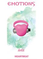 Розовое эрекционное виброкольцо Emotions Heartbeat Light pink