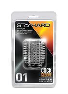 Прозрачная насадка с шипами STAY HARD COCK SLEEVE 01 CLEAR