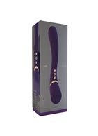 Фиолетовый вибратор Cleo - 27 см.
