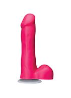 Розовый фаллоимитатор Icon 6 Slim Dong with Balls - 16,5 см.