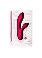 Красный вибромассажер с лепестком для стимуляции клитора Silhouette S19
