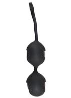 Чёрные вагинальные шарики с сердечками BLACK VELVETS