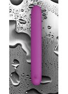 Плоский фиолетовый вибромассажер Serenity Purple USB из силикона - 20,3 см.