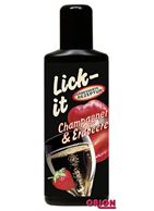 Смазка со вкусом клубники с шампанским Lick It - 50 мл.