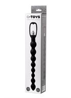 Черная анальная цепочка A-toys - Vibro Anal Beads с вибрацией (34 см)