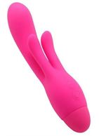 Розовый вибратор INDULGENCE Frolic Bunny (18,5 см)
