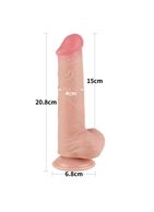 Телесный фаллоимитатор с мошонкой 8" Sliding Skin Dual Layer Dong (20,8 см)