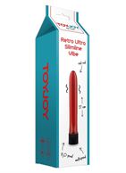 Красный вибратор RETRO ULTRA SLIMLINE (17 см)