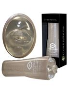 Прозрачный мастурбатор-ротик в тубусе Cyberskin Deep Throat с вибрацией 