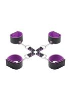 Чёрно-фиолетовый двусторонний комплект для бандажа Reversible Hogtie