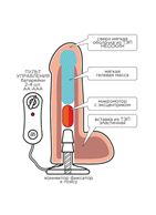 Страпон с вибрацией Woman Midi с вагинальной пробкой (22 см)