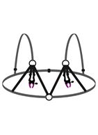 Декоративный бюстгальтер с зажимами на соски Bra with silicone nipple clamps