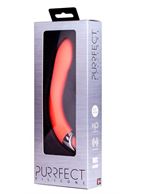 Оранжевый гладкий G-вибратор PURRFECT SILICONE - G-SPOT VIBRATOR из силикона (17,7 см)