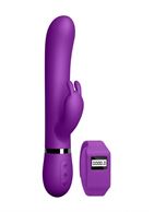Фиолетовый вибромассажер-кролик Kegel Rabbit с браслетом (22,5 см)