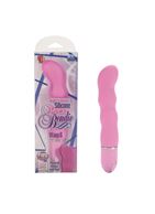 Розовый гнущийся вибромассажер 10-Function Silicone Pleasure Bendie Wavy G s - 17,75 см.