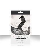 Черные соединенные цепью наручники SINFUL WRIST CUFFS