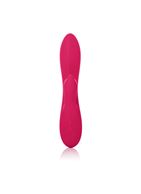 Красный вибромассажер с лепестком для стимуляции клитора Silhouette S19