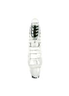 Прозрачный вибромассажёр Aurora Light Up - 18,4 см.
