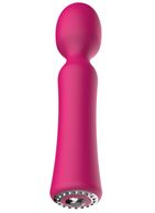 Розовый универсальный массажер Wand Pearl - 20 см.