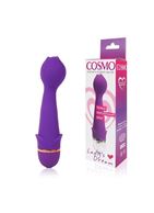 Фиолетовый силиконовый вибратор Cosmo в виде бутона (13 см)