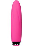 Перезаряжаемый розовый вибромассажер Luxe Compact Vibe Electra - 10,8 см.