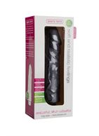 Чёрный вибратор Realistic Skin Vibrator Big - 22 см.