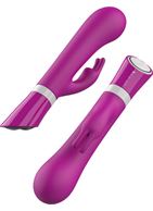 Ярко-розовый вибратор-кролик Bwild Deluxe Bunny (19,3 см)