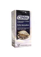 Презервативы с крупными точками и рёбрами Contex Extra Sensation - 12 шт.