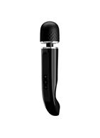 Черный мощный жезловый вибратор с изогнутой ручкой Charming Massager (24 см)