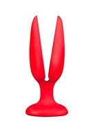 Красная анальная пробка-бутон MENZSTUFF - FLOWER BUTT PLUG 5INCH (13,5 см)