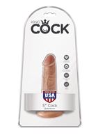 Анальный фаллоимитатор-мулат на присоске 5" King Cock (14 см)