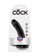 Чёрный фаллоимитатор с присоской 6" King Cock (15,2 см)