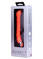 Оранжевый вибратор PURRFECT SILICONE - G-SPOT VIBRATOR для точки G (17,7 см)