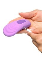 Фиолетовый компактный вибростимулятор Remote Silicone Please-Her