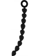 Чёрная анальная цепочка Bead Chain - 24,9 см.