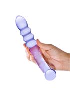 фиолетовый фаллоимитатор из стекла Purple Rain (22,9 см)