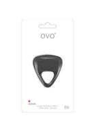 Эрекционное кольцо черное с вибрацией OVO B9