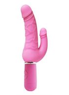 Розовый вибратор Levina Double Penis (21,5 см)
