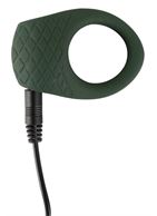 Зеленое эрекционное кольцо с вибрацией Luxurious Vibro Cock Ring